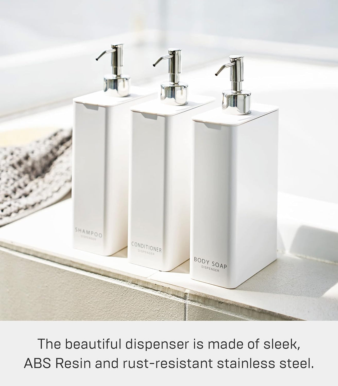 Yamazaki Tower Conditioner-Spender, rechteckig, Weiss One Size Weiss, One Size Weiss