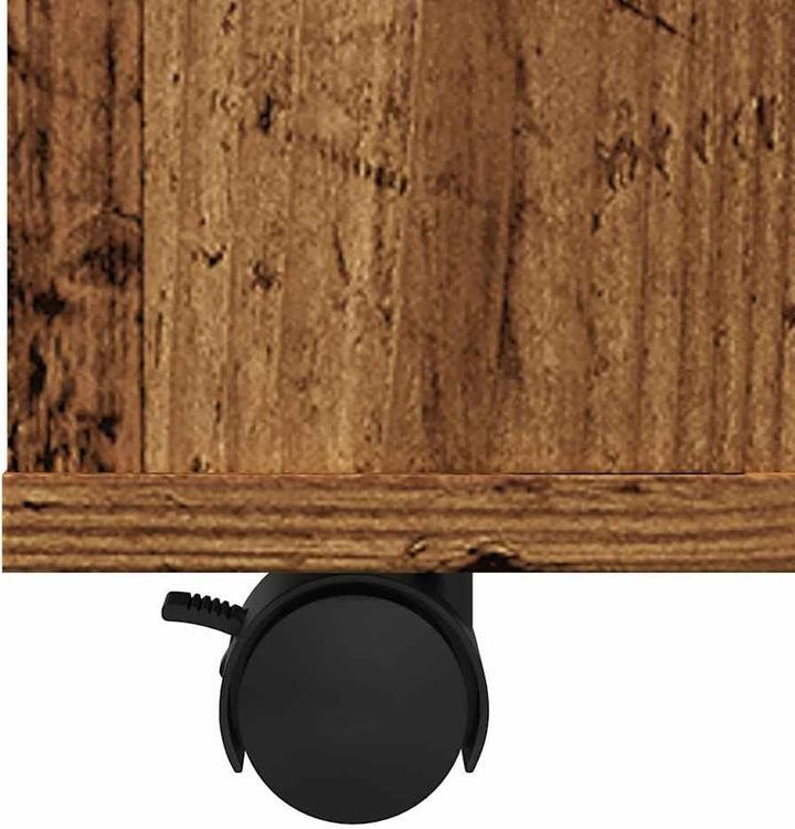 Rollschrank Altholz-Optik 60x53x72 cm, Holzwerkstoff, mobil mit Rollen, vielseitiger Storage Cabinet