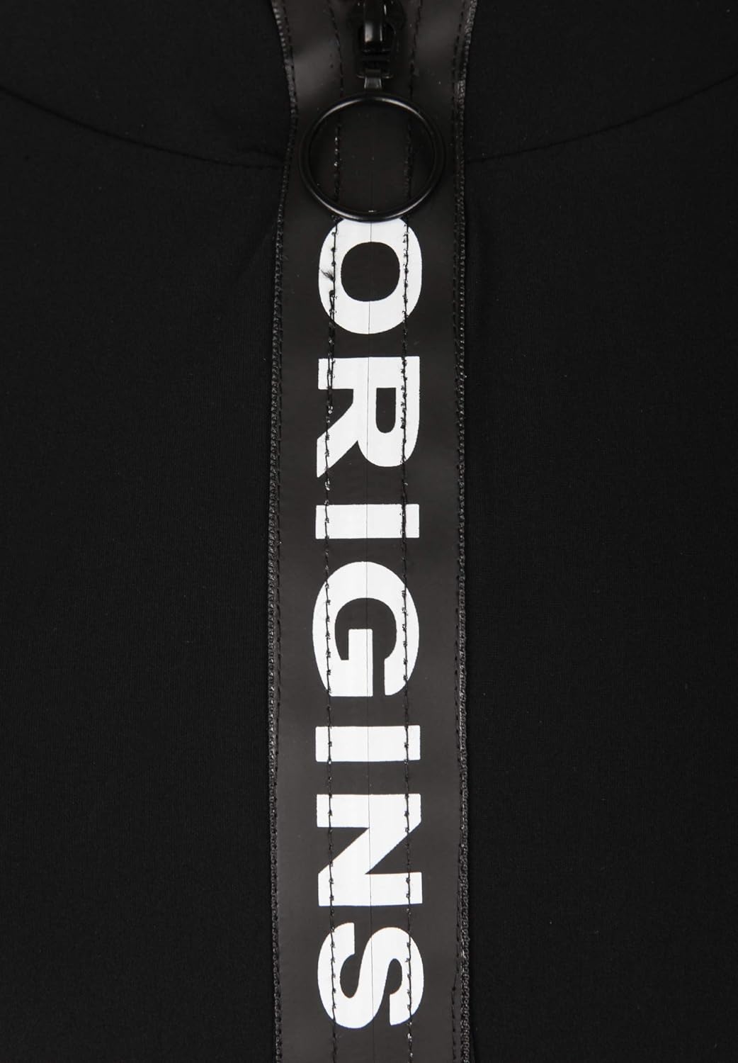 Doris Streich Damen Jacke mit Wording-Zipper Dekorative Nähte