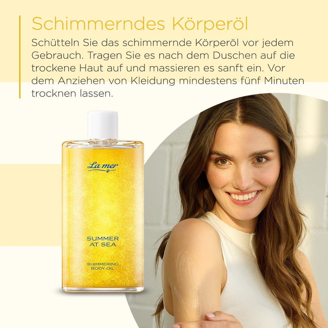 La mer Summer at Sea Glitzeröl - Feuchtigkeitsspendendes Körperöl für den Sommer mit funkelnden Akze