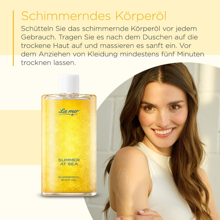 La mer Summer at Sea Glitzeröl - Feuchtigkeitsspendendes Körperöl für den Sommer mit funkelnden Akze