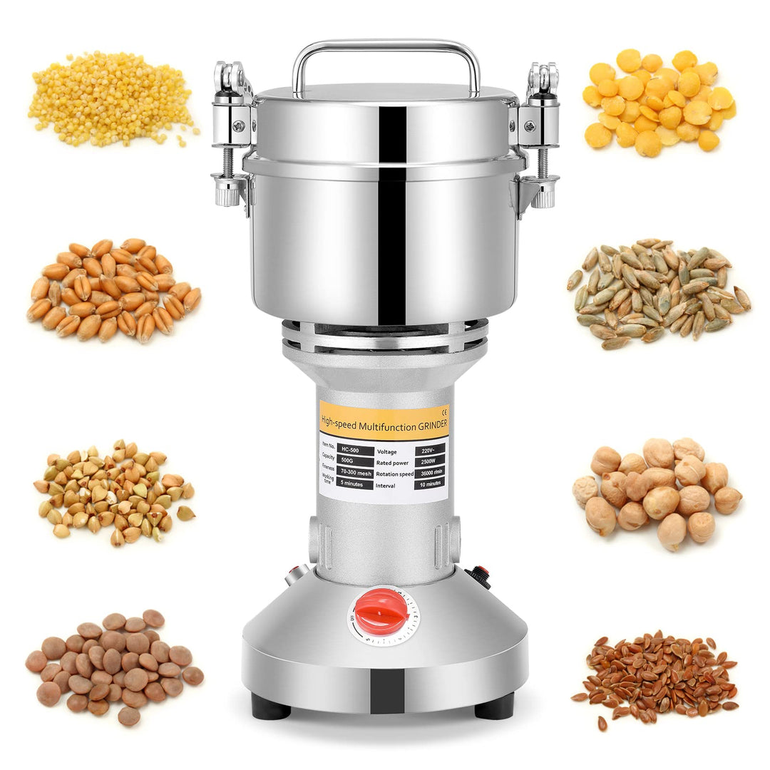 Kotsy 500g Tragbare Getreidemühle 220 V Hochgeschwindigkeits Schleifmaschine Mehl Pulver Maschine fü