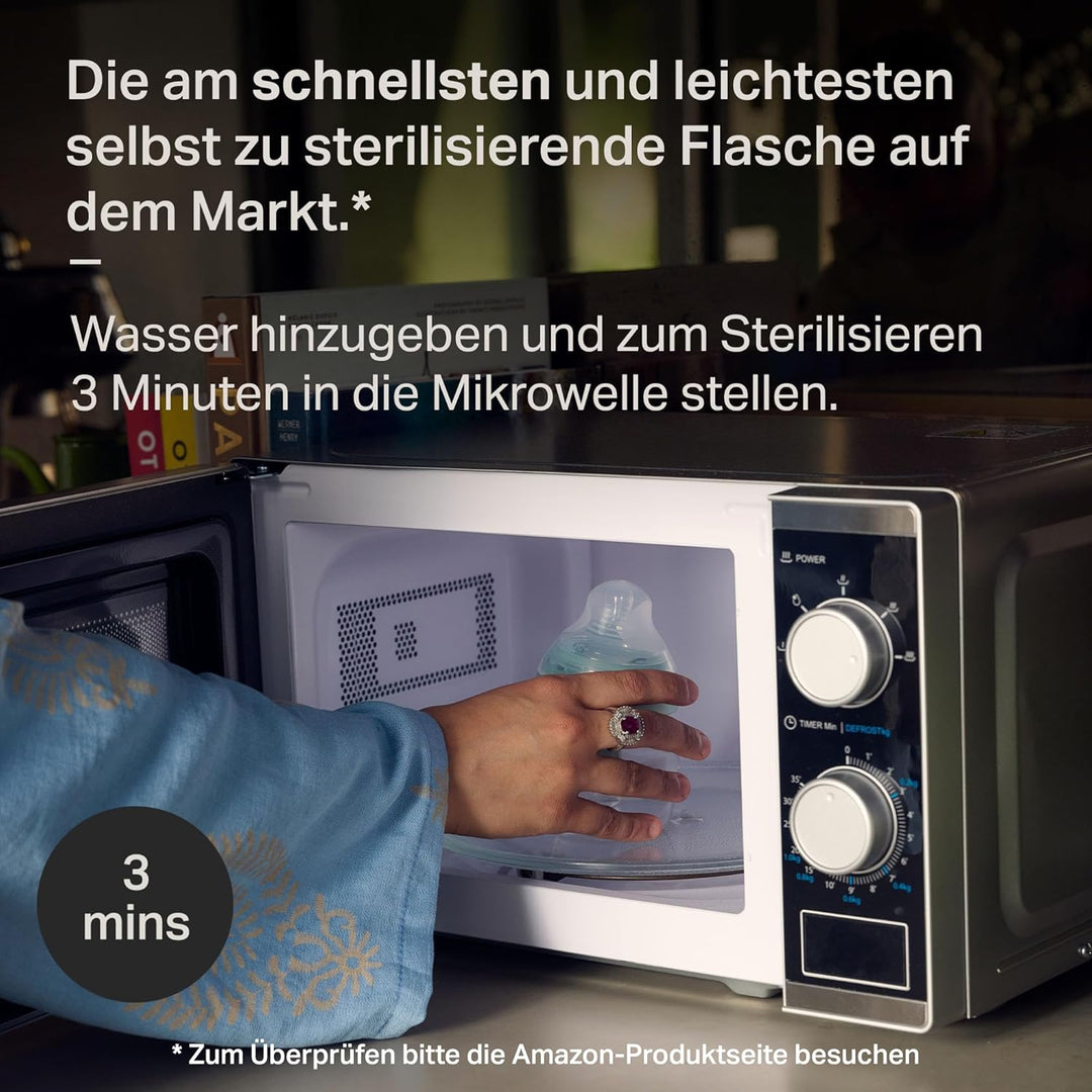 Tommee Tippee Closer to Nature Babyflaschen, Natürlich geformter Trinksauger mit Anti-Kolik-Ventil,