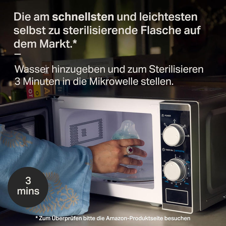 Tommee Tippee Closer to Nature Babyflaschen, Natürlich geformter Trinksauger mit Anti-Kolik-Ventil,