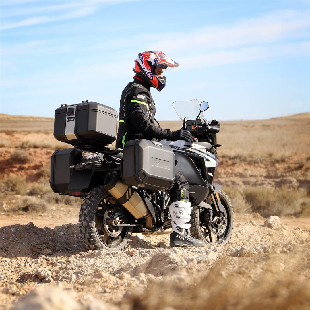 SHAD D0tr37100b - Kofferraum Koffer Motorrad gepäck tr37 Terra Black Edition Black Aluminium, Black