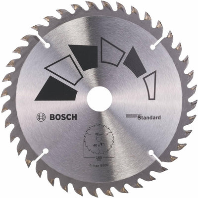 Bosch Accessories 1x Kreissägeblatt Standard (Sägeblatt für Holz, Ø 160 x 2.2/1.5 x 20/16 mm, 40 Zäh