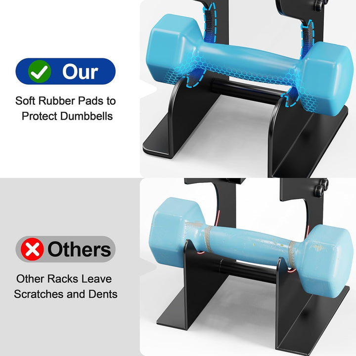 4-stöckiger Hantelständer für Home-Gym – Kompakter Hantelständer für Kurzhanteln &amp; Freihanteln, Robu