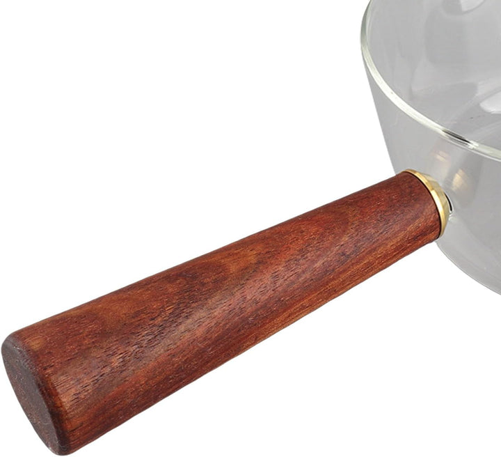 Milchtopf aus Glas, Milchtopf mit V-förmigem Ausguss, Antihaftbeschichteter Topf aus Borosilikatglas
