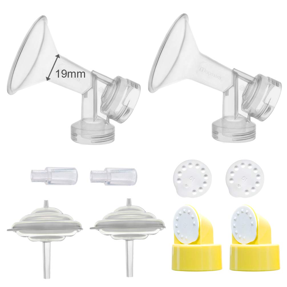 Maymom Brusthauben Set für Medela Freestyle Milchpumpen (19mm Durchmesser)