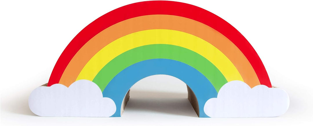 SUCK UK Katzenkratzer, Regenbogen-Katzenkratzer für Wohnungs-Katzen, Kratzbaum & Kratzbrett für Katz