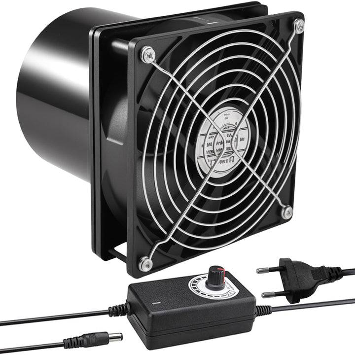 Joycabin Rohrventilator 100mm Abluftventilator Rohrlüfter mit Geschwindigkeitsregler, Rohrventilator