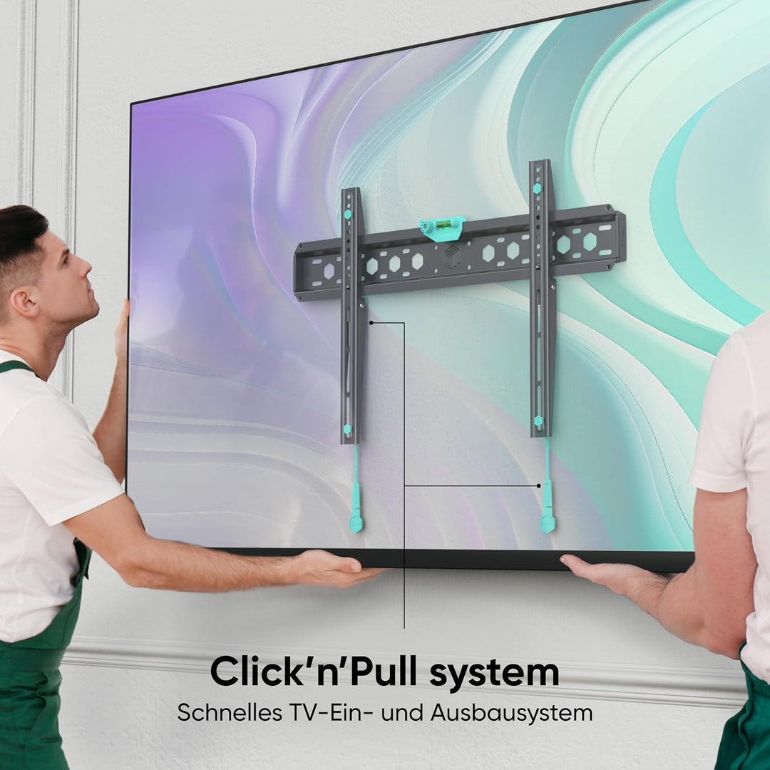 ONKRON TV Wandhalterung flach für 43-85 Zoll Bildschirm bis 68 kg, Ultra Slim Wandhalterung Fernsehe
