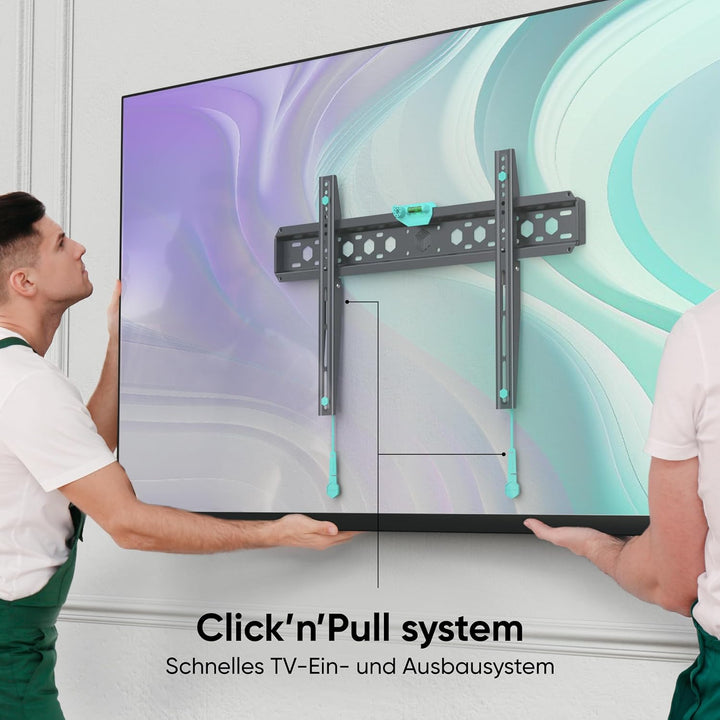 ONKRON TV Wandhalterung flach für 43-85 Zoll Bildschirm bis 68 kg, Ultra Slim Wandhalterung Fernsehe