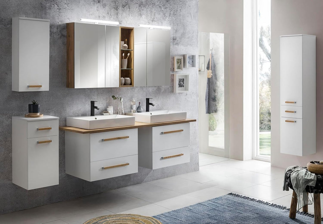 Schildmeyer Regal Duo 140239, Eiche Landhaus Dekor, 21,6 x 16 x 70,7 cm