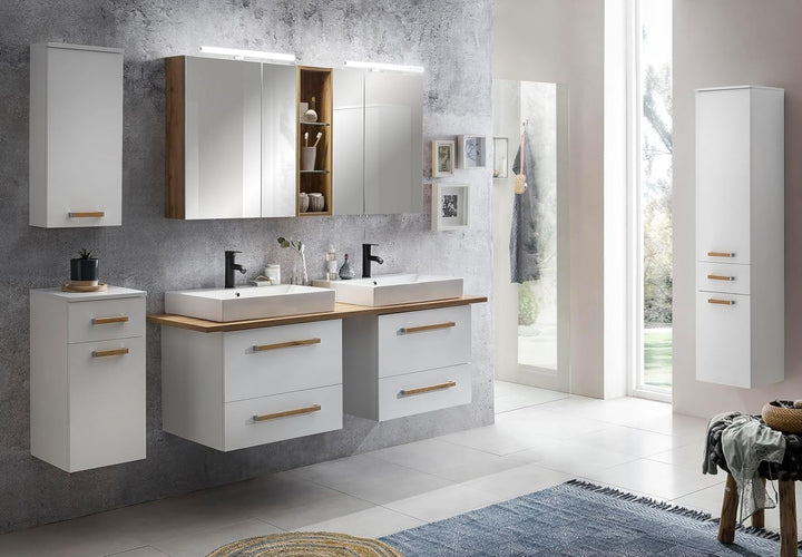 Schildmeyer Regal Duo 140239, Eiche Landhaus Dekor, 21,6 x 16 x 70,7 cm