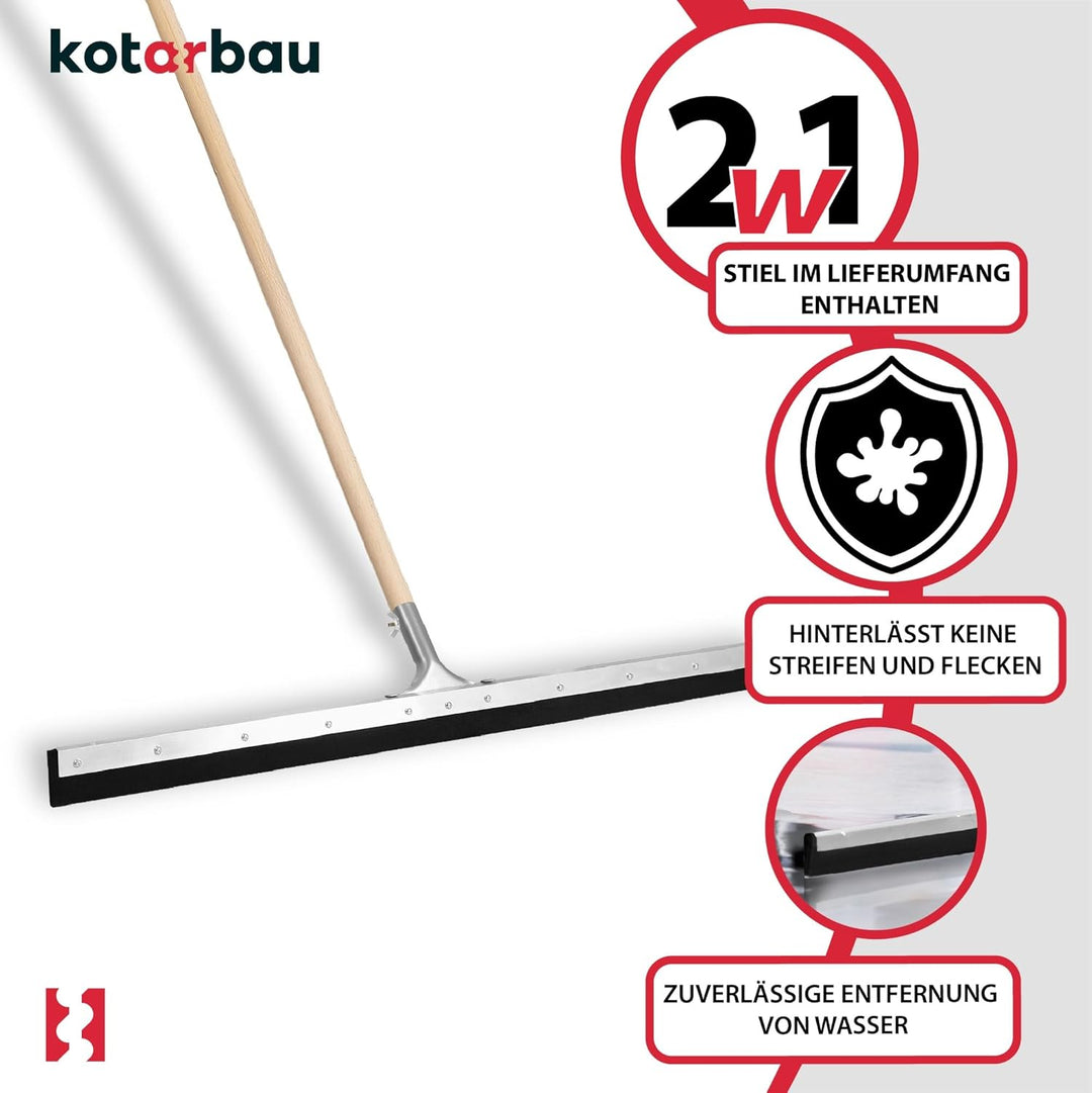 KOTARBAU® Gummiabzieher - Wasserschieber - 90 cm – Bodenabzieher - Schaumstoff-Wasserabzieher – für