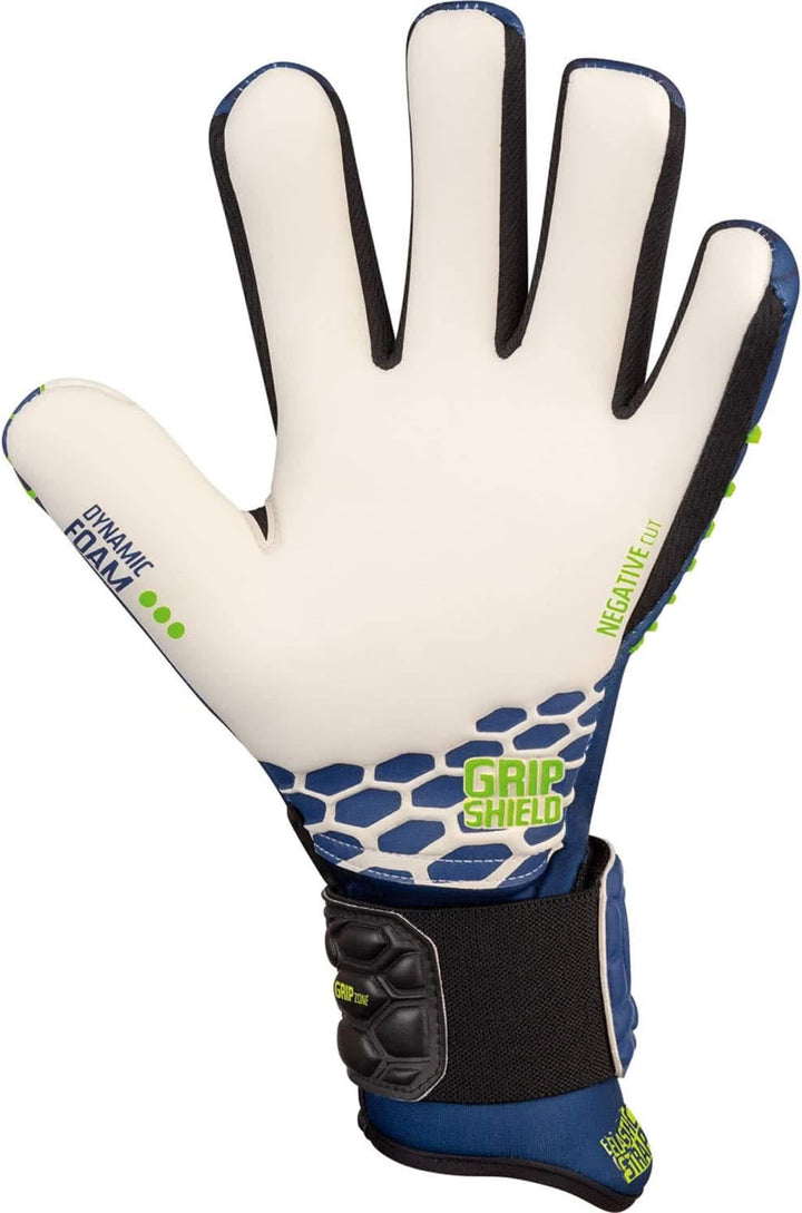 JAKO Uni Torwart-handschuh Prestige GIGA Negative Cut, navy/lemon, 9.5, 2551 11 navy/lemon, 11 navy/