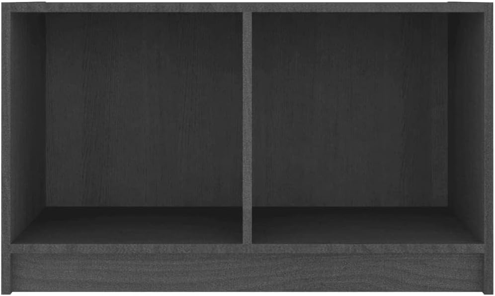 homiuse TV-Schrank TV Lowboard Grau 70x33x42 cm Massivholz Kiefer TV Board Fernsehschrank Fernsehtis
