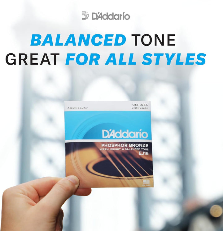 D'Addario EJ73 Saiten für Mandoline, Phosphorbronze, leichte Spannung, 10-38, 3 Sätze Licht, 10-38.