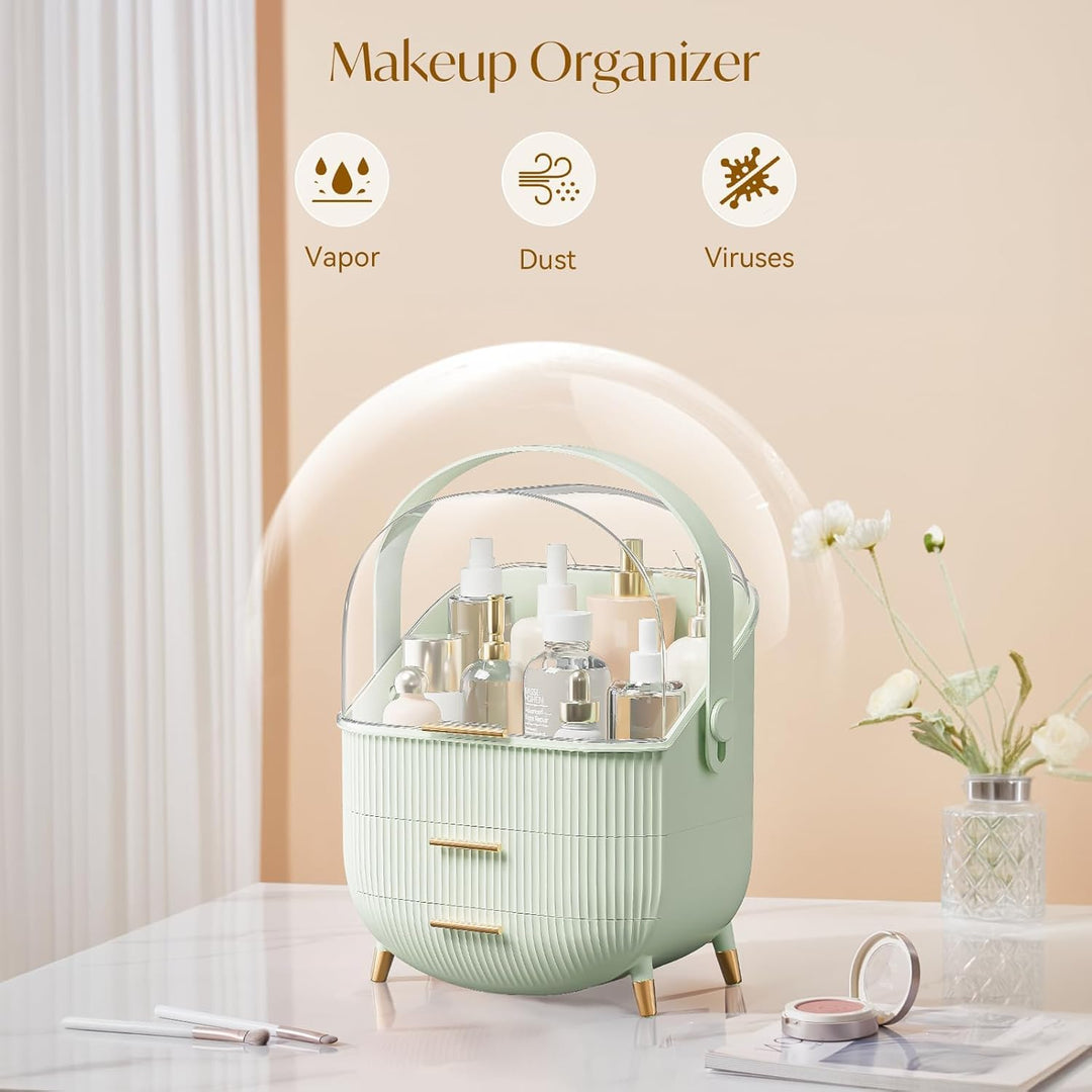 Make Up Organizer für Schminktisch, kosmetik organizer mit deckel Wasserdicht Staubdicht, Tragbar Ha
