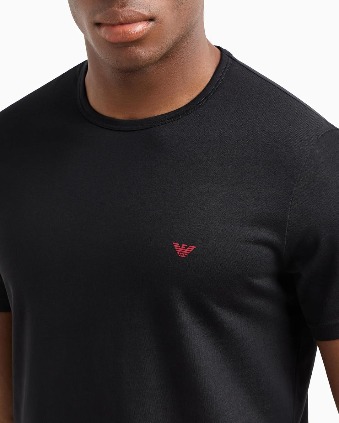 Emporio Armani Herren 2-Pack Crew Neck T-Shirt T-Shirt L Schwarz / Weiss, L Schwarz / Weiß