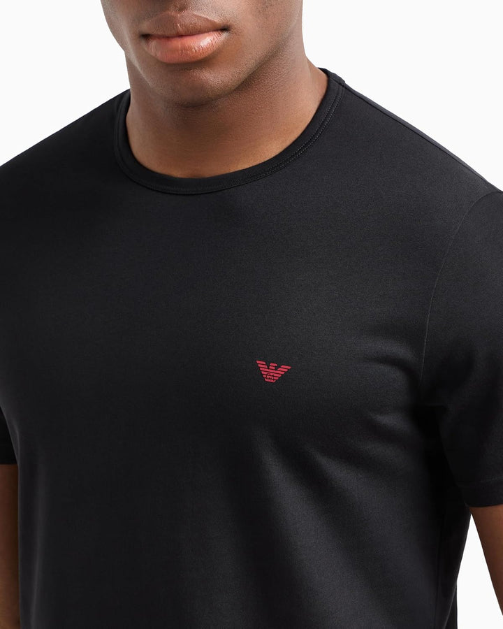 Emporio Armani Herren 2-Pack Crew Neck T-Shirt T-Shirt L Schwarz / Weiss, L Schwarz / Weiß