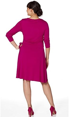 Sheego Damen-Kleid Wickelkleid Pink Grösse 42