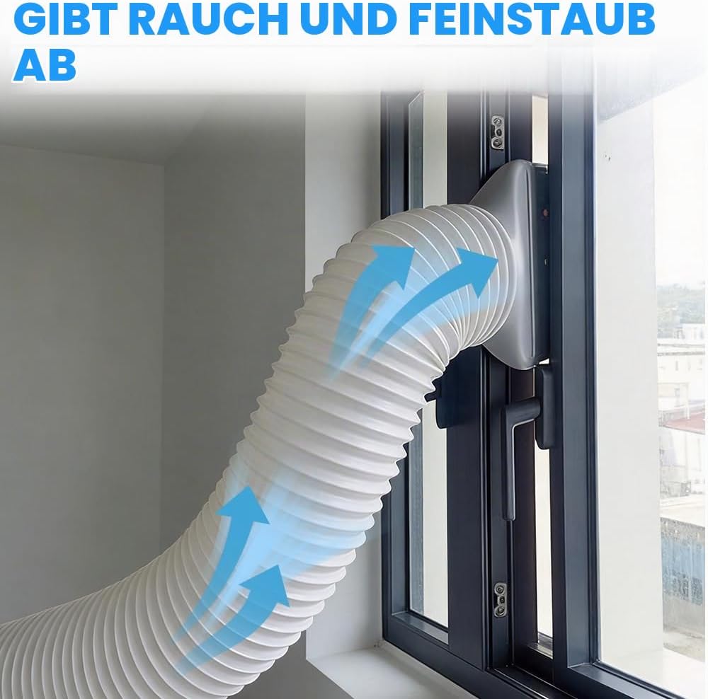 Klimaanlage Abluftschlauch Adapter Fenster, SGZIOO Abluftschlauch Fensterdurchführung, für Ø 130-150