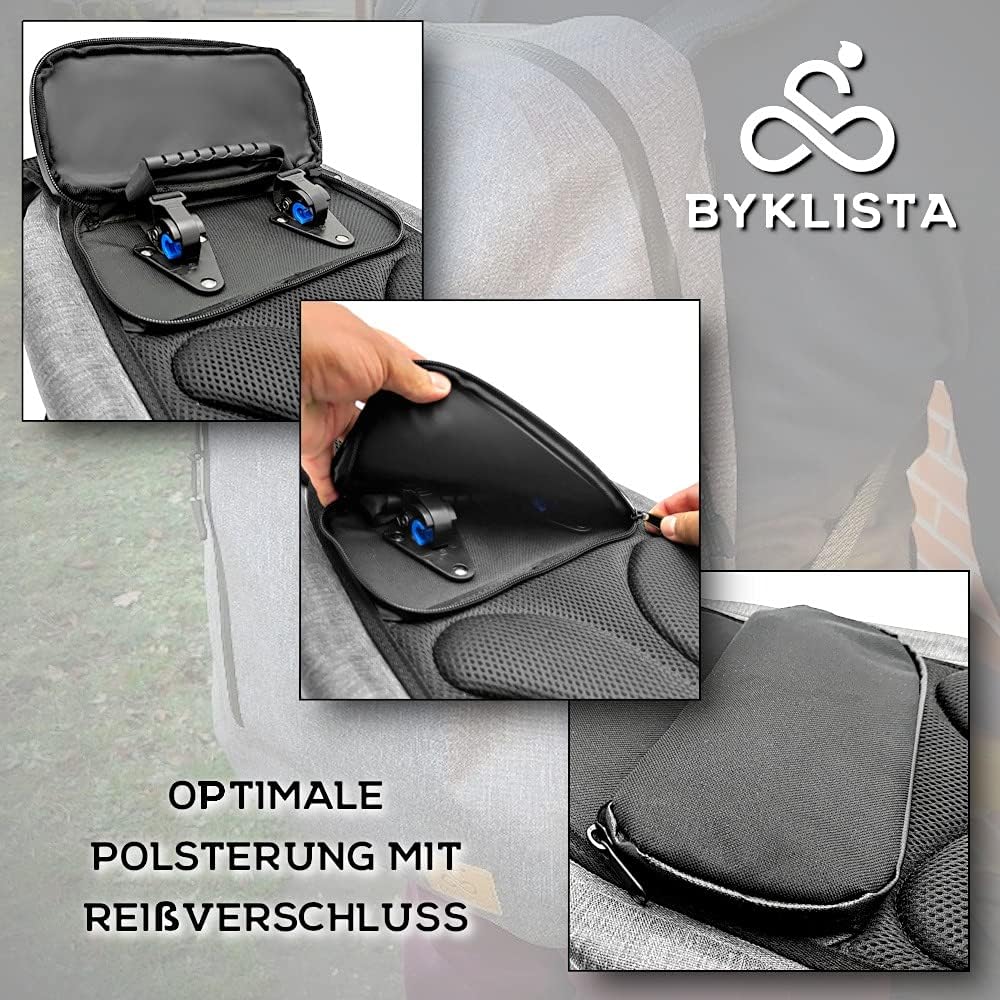 BYKLISTA NEU Fahrradtasche Rucksack wasserdicht + Laptopfach & eBook – Fahrradrucksack gross [21L] -