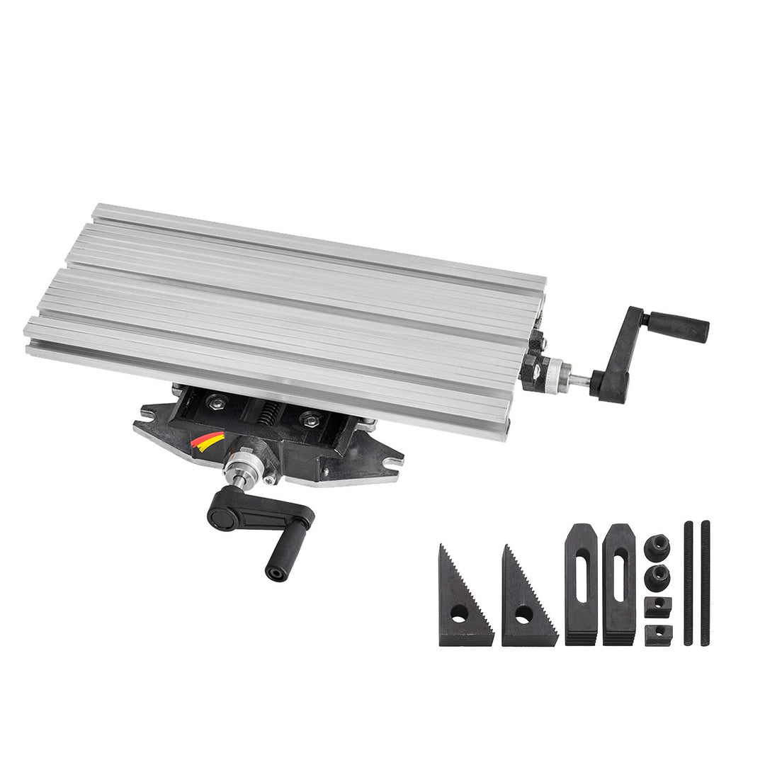 WABECO 2-Achsen Koordinatentisch K400 400 x 180 mm mit Spannpartzen Satz 10-teilig Kreuztisch Bohrti