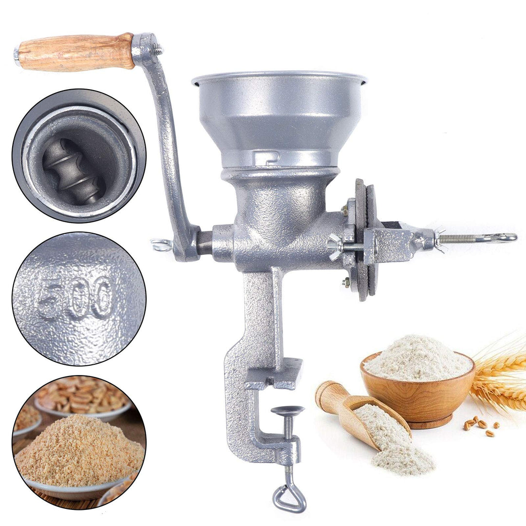 Manuelle Schleifmaschine Lebensmittelmühle Mühle von Getreide Bohnen Kaffee Nüssen Bohnen Weizen Mai