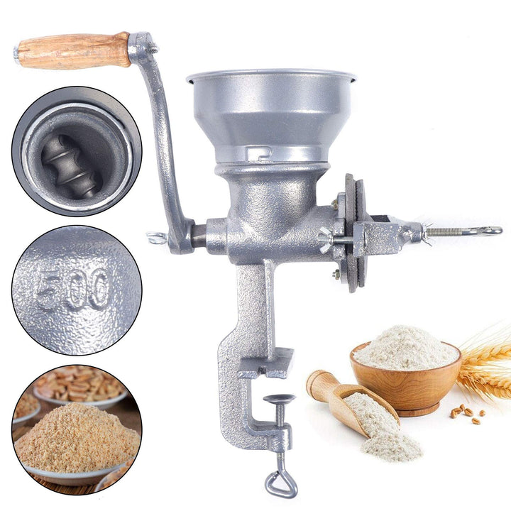 Manuelle Schleifmaschine Lebensmittelmühle Mühle von Getreide Bohnen Kaffee Nüssen Bohnen Weizen Mai