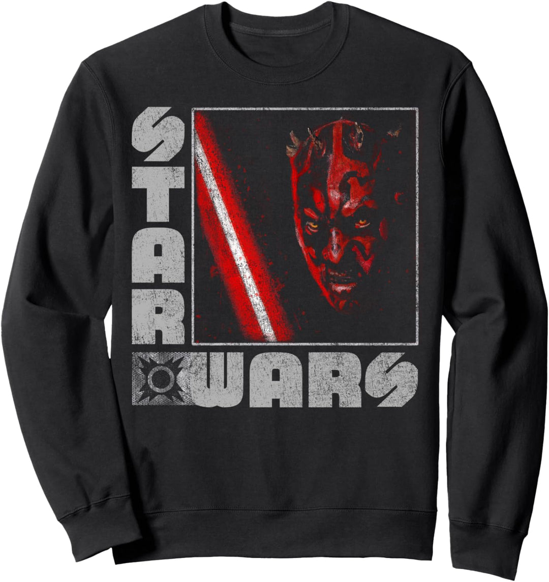Star Wars Darth Maul Distressed Square Portrait Sweatshirt
