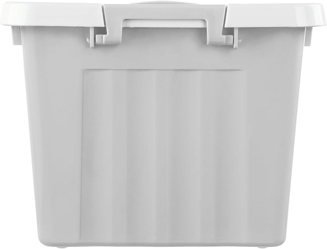 Cetomo,15L,4er-Pack, Aufbewahrungsbox mit deckel,Aufbewahrungsboxen, mit Clips, stapelbar, Wohnzimme