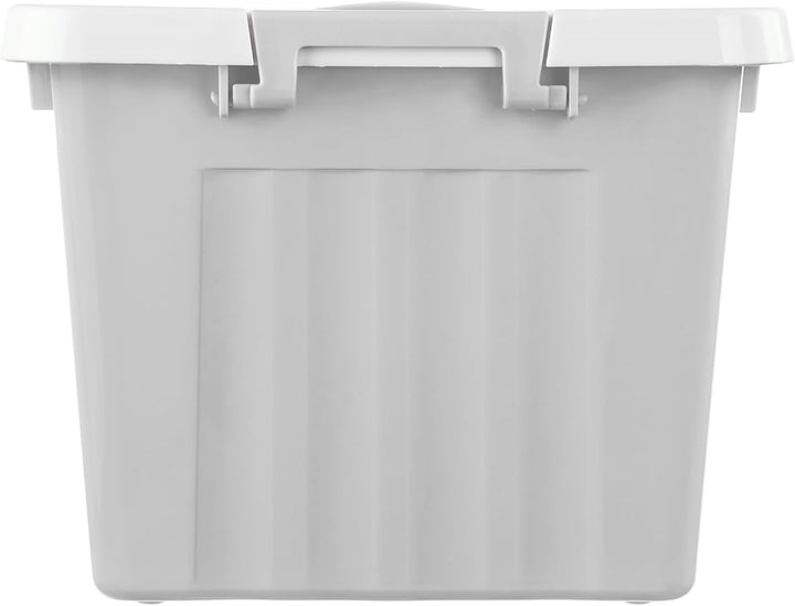 Cetomo,15L,4er-Pack, Aufbewahrungsbox mit deckel,Aufbewahrungsboxen, mit Clips, stapelbar, Wohnzimme