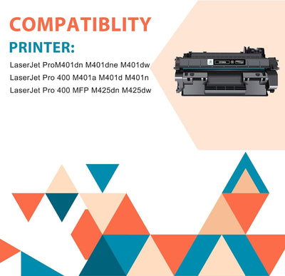 inkalfa Kompatibel für HP 80A CF280A 80X CF280X Toner Laserjet Pro 400 M401a M401dn M401n M401dw M40