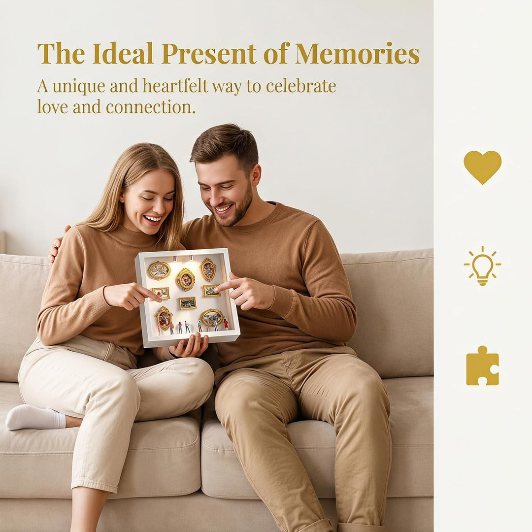 DIY Mini Museum Bilderrahmen, DIY Mini Museum Silhouette Box, Foto Erinnerungsanzeige mit 8 Mini Gol