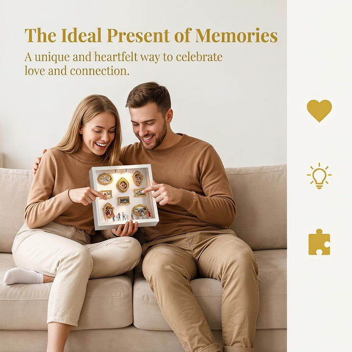 DIY Mini Museum Bilderrahmen, DIY Mini Museum Silhouette Box, Foto Erinnerungsanzeige mit 8 Mini Gol