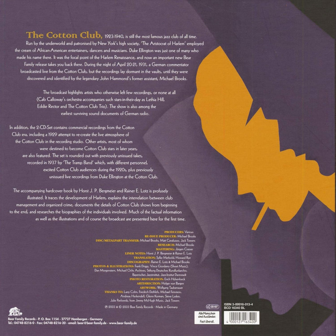 Live From The Cotton Club (+ Buch), Audio-CD