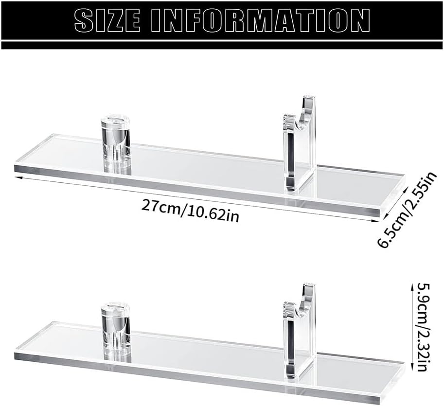 Sudemota 2x Messer-Feststellanzeige-Standfuss-Tischmesser-Anzeigehalter Acryl-Messerkasten Einzelner