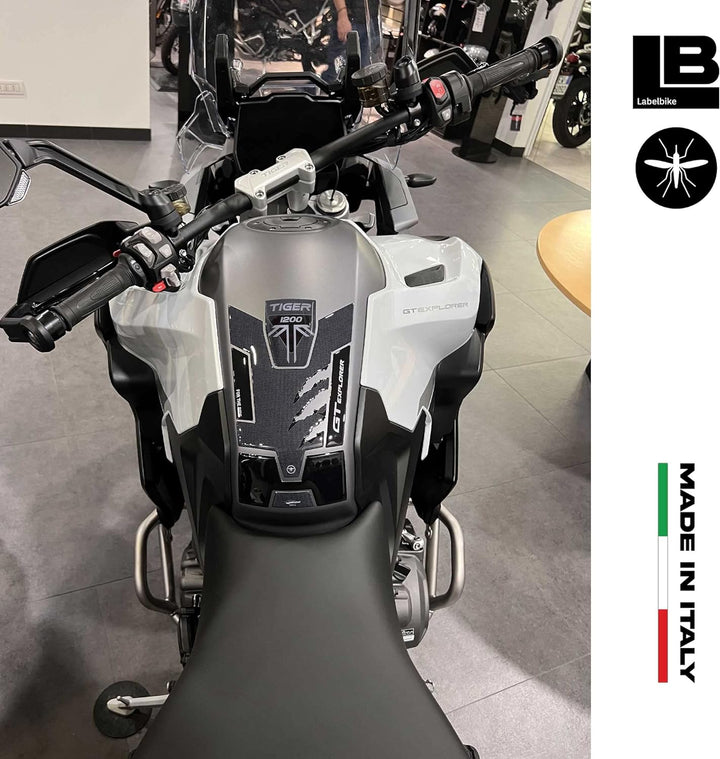 labelbike - 3D Aufkleber Kit für Motorrad-Tankpadschutz kompatibel mit Triumph Tiger 1200 GT Explore