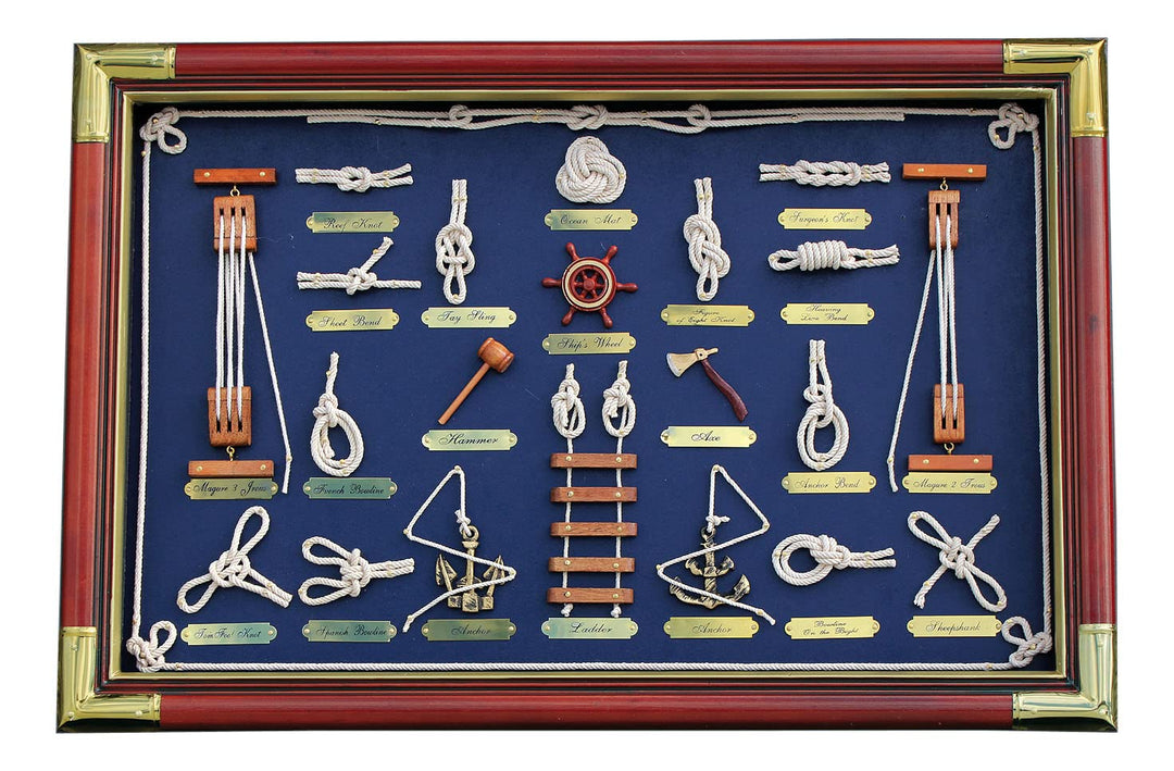 Sea-Club Knotentafel hinter Glas - perfekt für die Maritime Dekoration
