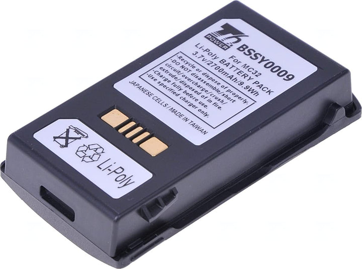 Akku für Zebra Barcode-Scanner, Teilenummer BTRY-MC32-01-01, Li-Poly, 3,7 V, 2700 mAh (9,9 Wh) schwa
