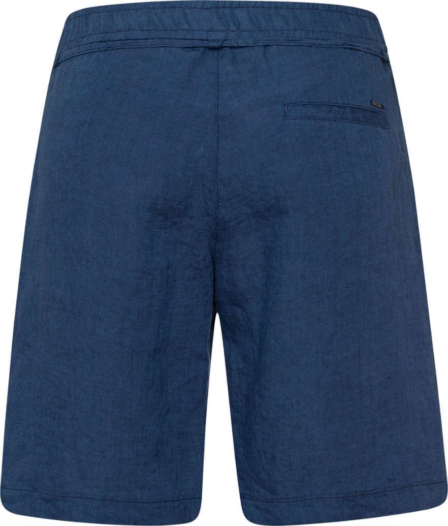 BRAX Damen Style Mel B Bermuda Pure Linen Jeans-Shorts 31W / 32L Indigo, 31W / 32L Indigo