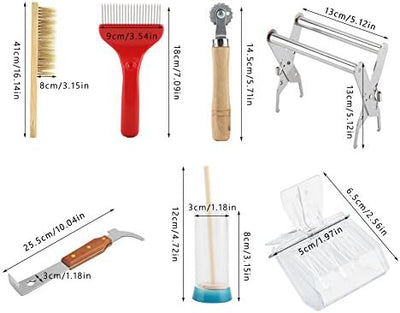 Set von 7 PC -Appizierwerkzeugen, Bienenbürste Queen Markierungskäfig Gabel zum Aufstehen Königinfän