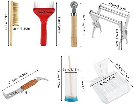 Set von 7 PC -Appizierwerkzeugen, Bienenbürste Queen Markierungskäfig Gabel zum Aufstehen Königinfän
