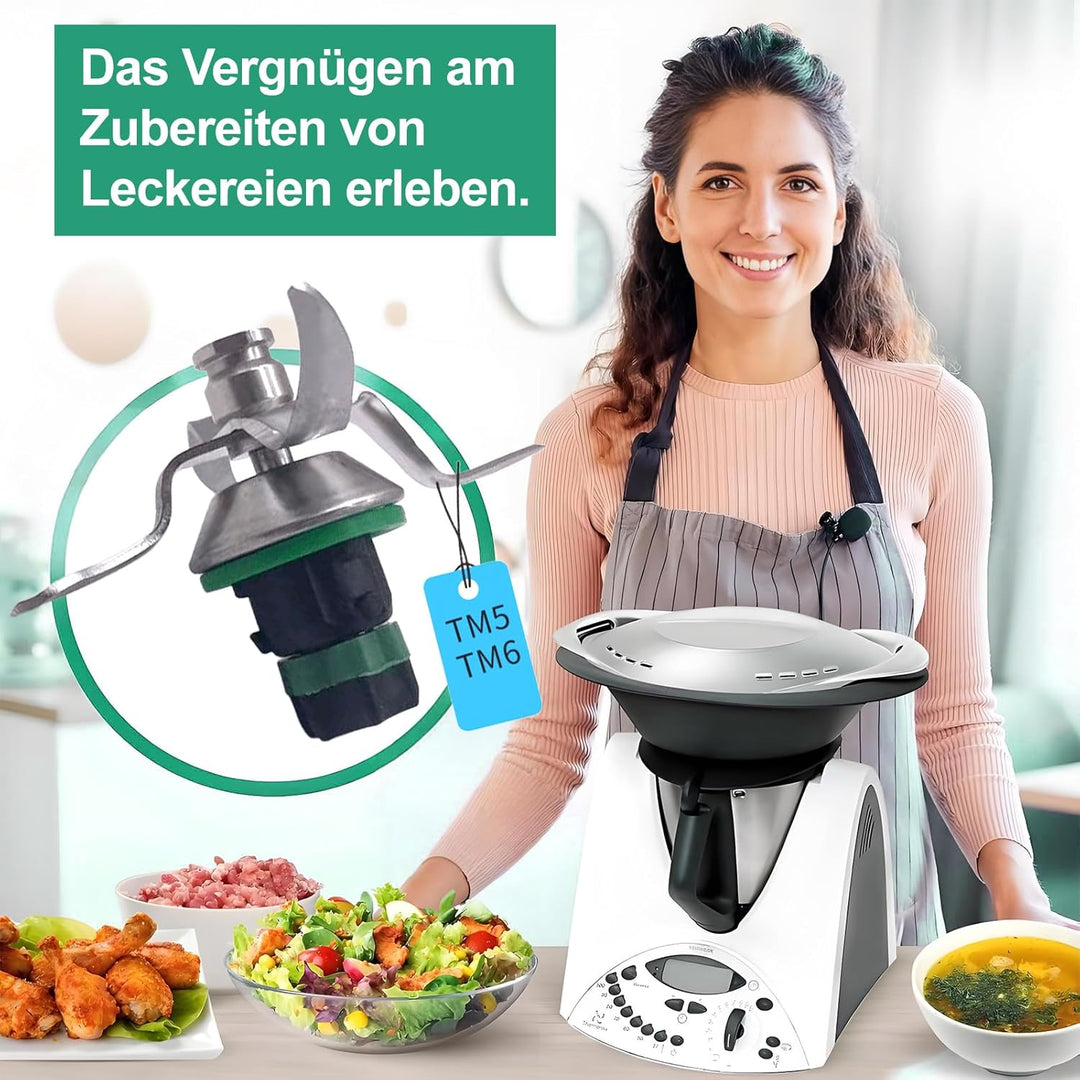 Messer für Vorwerk Thermomix TM5 und Thermomix TM6 – Thermomix Zubehör Mixmesser, passend für Thermo