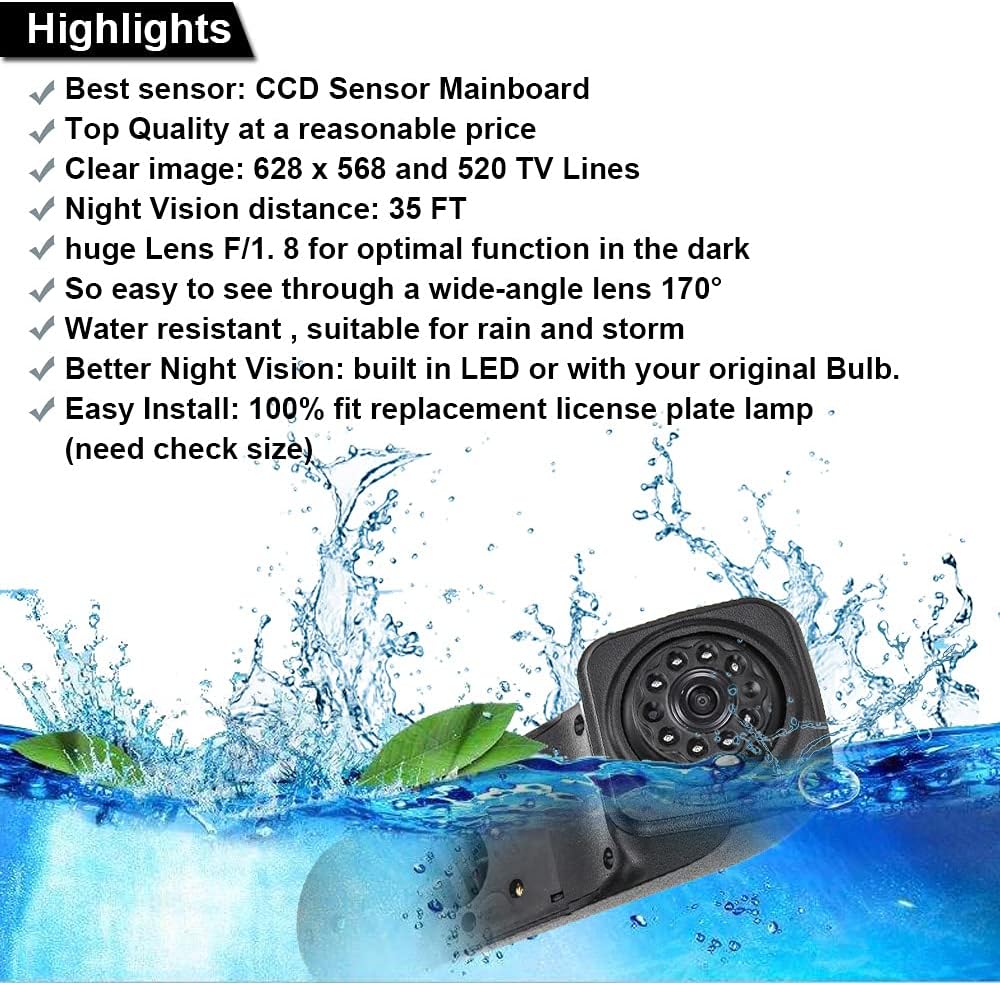 Auto Drittes Dach Original-Bremslicht-Rückfahrkamera, Ersatz für VW Crafter 2017 Man TGE ab 2017 Mod