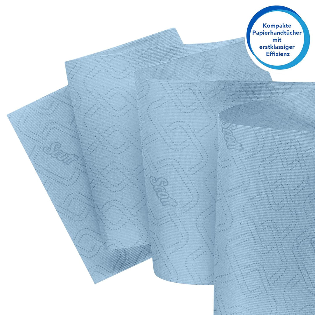 Scott Essential Slimroll Rollenhandtücher 6696 – blaue Papiertücher – 6 x 190 m Rollenpapiertücher (