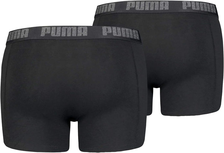PUMA Herren Basic Boxer Briefs M 230 - Black/Black, M 230 - Black/Black